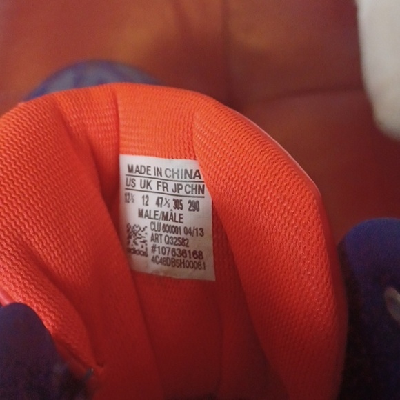 Mens Adidas sneakers, blue & orange main image 5